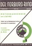 Programme cover of Nürburgring, 03/07/1932