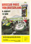 Programme cover of Nürburgring, 05/08/1962