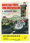 Programme cover of Nürburgring, 04/08/1963