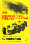 Programme cover of Nürburgring, 01/08/1965