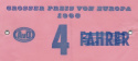Ticket for Nürburgring, 04/08/1968