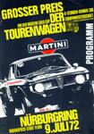 Programme cover of Nürburgring, 09/07/1972