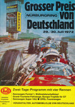 Programme cover of Nürburgring, 30/07/1972