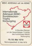 Programme cover of Nürburgring, 20/05/1979