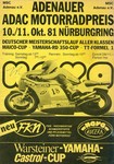 Programme cover of Nürburgring, 11/10/1981