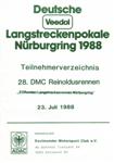 Programme cover of Nürburgring, 23/07/1988