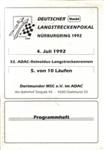 Programme cover of Nürburgring, 04/07/1992