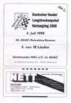 Programme cover of Nürburgring, 04/07/1998