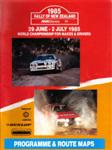 Programme cover of Rally New Zealand, 1985