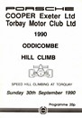 Programme cover of Oddicombe Hill Climb, 30/09/1990