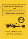 Programme cover of Oddicombe Hill Climb, 29/03/1992