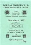 Programme cover of Oddicombe Hill Climb, 26/03/1995