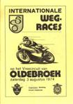 Programme cover of Oldebroek, 03/08/1974
