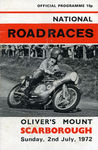 Programme cover of Oliver's Mount Circuit, 02/07/1972