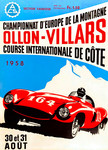 Programme cover of Ollon-Villars Hill Climb, 31/08/1958