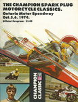 Programme cover of Ontario Motor Speedway, 06/10/1974