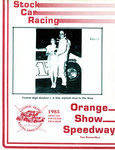 Programme cover of Orange Show Speedway, 13/04/1985