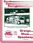 Programme cover of Orange Show Speedway, 13/07/1985