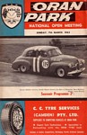 Programme cover of Oran Park Raceway, 07/03/1965
