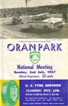Programme cover of Oran Park Raceway, 02/07/1967