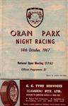 Programme cover of Oran Park Raceway, 14/10/1967