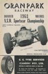 Programme cover of Oran Park Raceway, 22/09/1968