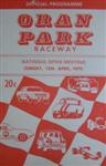 Programme cover of Oran Park Raceway, 12/04/1970