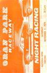 Programme cover of Oran Park Raceway, 07/11/1970