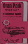 Programme cover of Oran Park Raceway, 17/09/1972