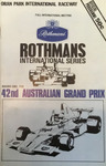 Programme cover of Oran Park Raceway, 06/02/1977