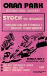 Programme cover of Oran Park Raceway, 04/05/1980