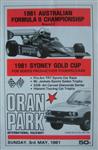 Programme cover of Oran Park Raceway, 03/05/1981