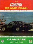 Programme cover of Oran Park Raceway, 14/07/1985