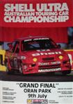Programme cover of Oran Park Raceway, 09/07/1989