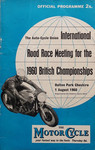 Programme cover of Oulton Park Circuit, 01/08/1960