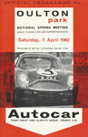 Programme cover of Oulton Park Circuit, 07/04/1962
