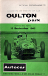 Programme cover of Oulton Park Circuit, 15/09/1962