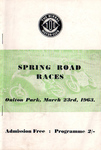 Programme cover of Oulton Park Circuit, 23/03/1963