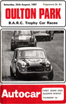 Programme cover of Oulton Park Circuit, 26/08/1967