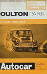 Programme cover of Oulton Park Circuit, 07/10/1967