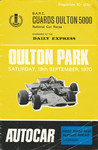 Programme cover of Oulton Park Circuit, 19/09/1970