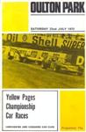 Programme cover of Oulton Park Circuit, 22/07/1972