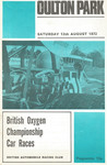 Programme cover of Oulton Park Circuit, 12/08/1972