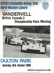Programme cover of Oulton Park Circuit, 18/10/1980