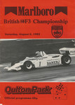Programme cover of Oulton Park Circuit, 06/08/1983