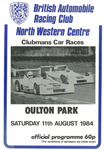 Programme cover of Oulton Park Circuit, 11/08/1984