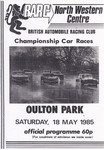 Programme cover of Oulton Park Circuit, 18/05/1985
