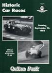 Programme cover of Oulton Park Circuit, 14/09/1986