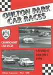 Programme cover of Oulton Park Circuit, 20/07/1996