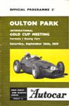 Programme cover of Oulton Park Circuit, 26/09/1959